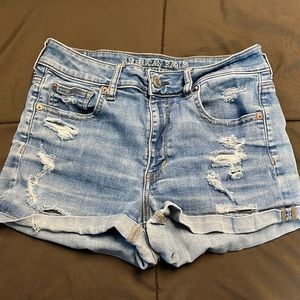 AE High Rise Jean Shorts